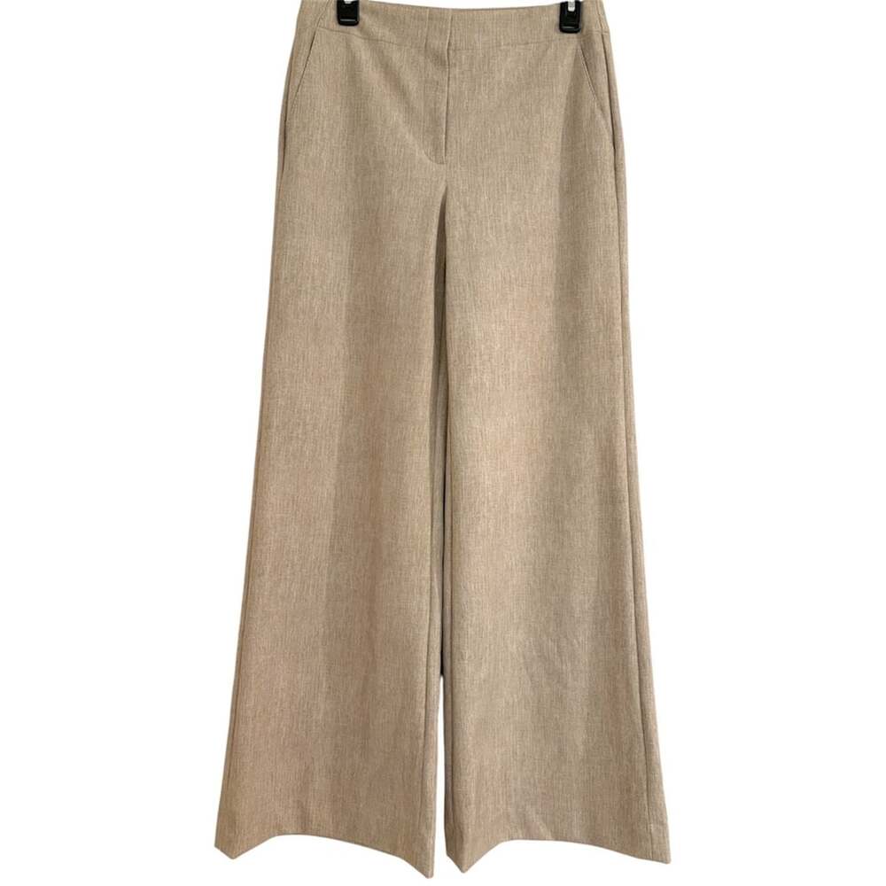Theory Flat front Wide Leg Ponte Pants Beige Size 6